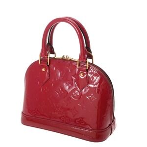 Louis Vuitton Rose Vernis Indien Alma Handbag Monogram Pink